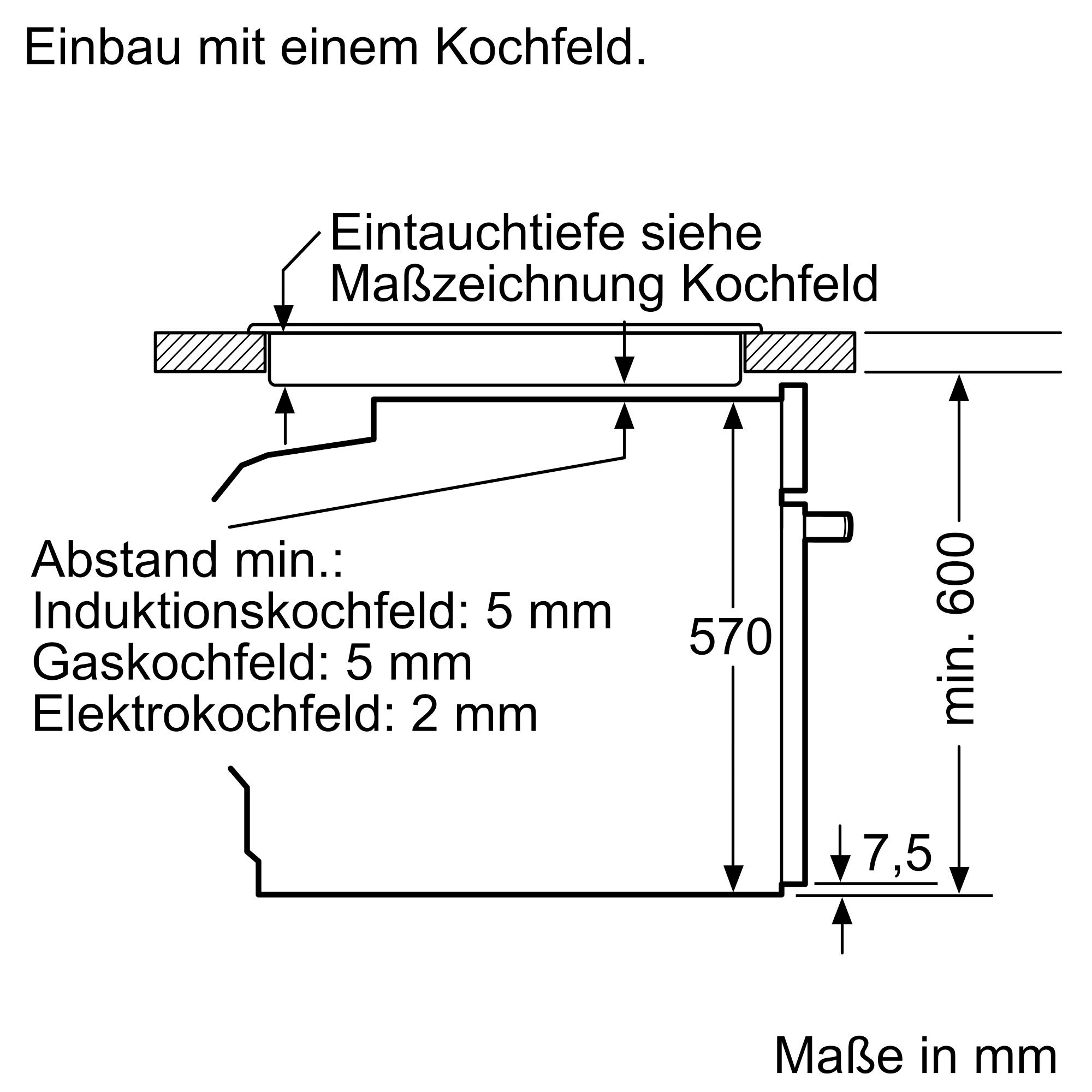 SIEMENS Pyrolyse Backofen iQ300 HB572ABS3, mit Teleskopauszug nachrüstbar